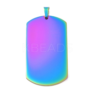 Ion Plating(IP) 304 Stainless Steel Pendants STAS-I311-03B-RC-1