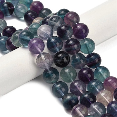 Natural Fluorite Beads Strands G-L634-B04-12mm-1
