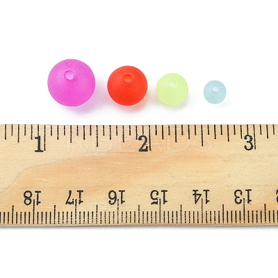 80G 4 Styles Transparent Acrylic Ball Beads FACR-FS0001-02-1
