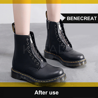 PU Leather Lace-in Boot Zipper Inserts DIY-WH0043-51AB-02-1