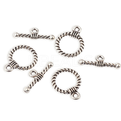 120 Sets Tibetan Style Alloy Toggle Clasps FIND-SP0003-91-1