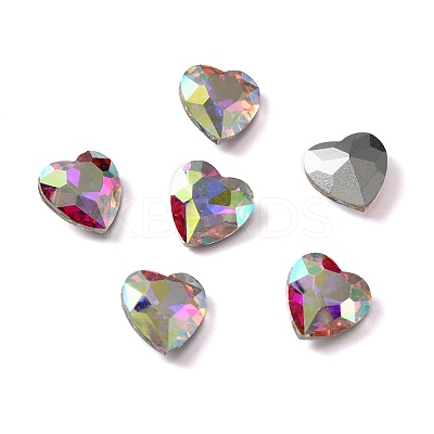 Glass Rhinestone Cabochons RGLA-WH0005-08A-1