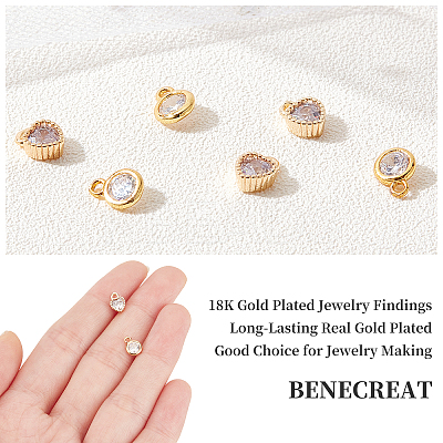 20Pcs 2 Style Brass Charms KK-BC0007-01-1
