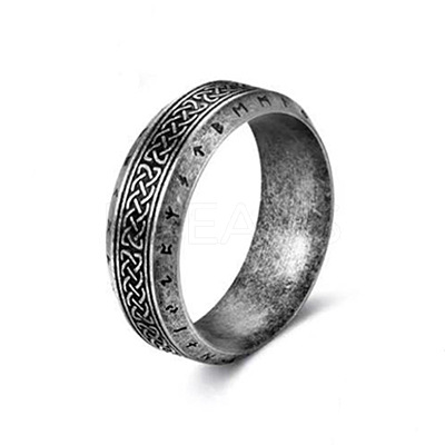 Viking Style Retro 304 Stainless Steel Finger Rings FS-WG40F7A-03-1