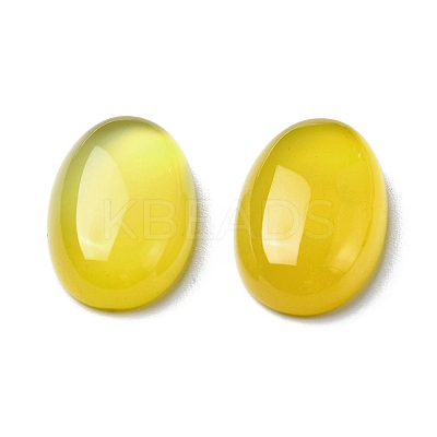 Natural Yellow Agate Cabochons G-A029-01-02-1
