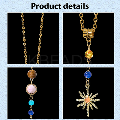 3Pcs 3 Colors Resin & Glass Pendant Decorations HJEW-SC0002-66-1