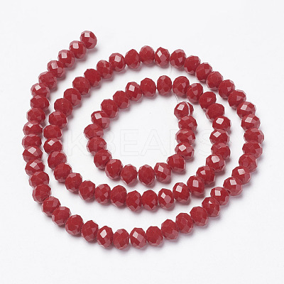 Opaque Solid Color Glass Beads Strands LS-EGLA-A034-P6mm-D02-1