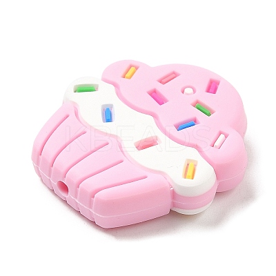 Cake Food Grade Eco-Friendly Silicone Focal Beads SIL-C004-02B-1