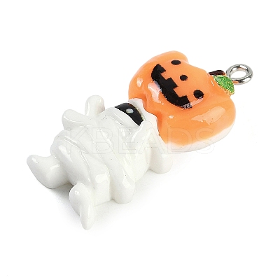 Halloween Theme Resin Pendants RESI-M046-01I-1