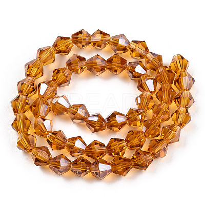 Transparent Electroplate Glass Beads Strands EGLA-TACDZ0005-6mm-03A-1