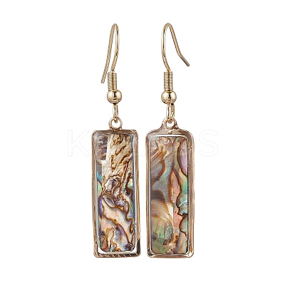 Natural Paua Shell Dangle Earrings EJEW-JE06274-05-1