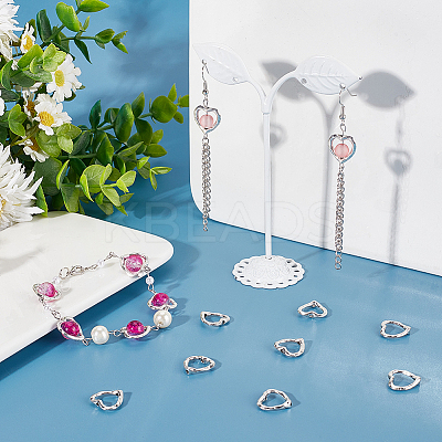 Tibetan Style Alloy Heart Bead Frames TIBE-NB0001-27-1