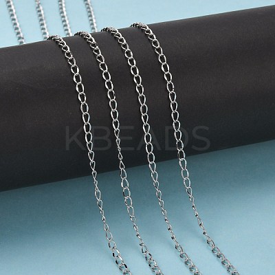 Tarnish Resistant 304 Stainless Steel Curb Chains CHS-R009-05-1
