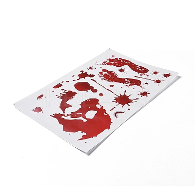 Halloween Theme PVC Static Stickers DIY-F133-04-1