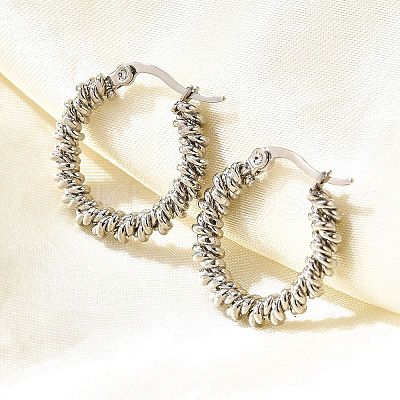 201 Stainless Steel Hoop Earrings LS-EJEW-Q026-14P-A-1