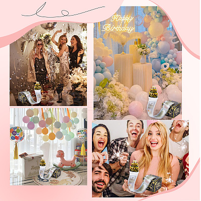Happy Birthday Day Money Box for Cash Gift Pull DIY-WH200050-32C-1