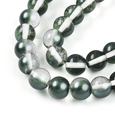 Baking Paint Transparent Glass Beads X1-DGLA-N011-10mm-07-1