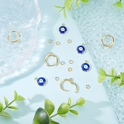 DIY Evil Eye Earring Making Kit DIY-AR0002-83-1