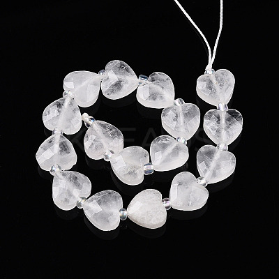 Natural Quartz Crystal Beads Strands G-P570-E21-01-1
