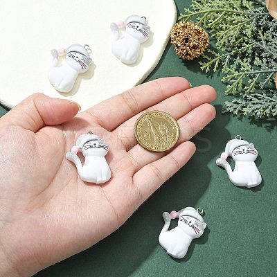 Opaque Resin Pendants RESI-CJC0012-22-1
