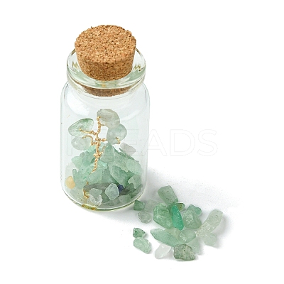 Transparent Glass Wishing Bottle Decoration AJEW-JD00011-04-1