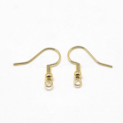 Brass Earring Hooks KK-T032-006G-1