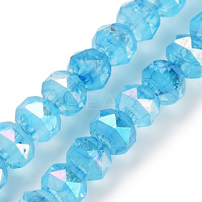 Baking Paint Glass Beads Strands GLAA-H032-05-02-1