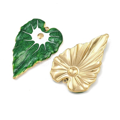 304 Stainless Steel Enamel Pendants STAS-C158-02G-03-1