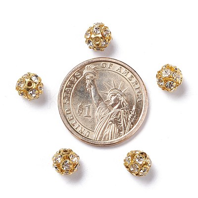 Brass Rhinestone Beads RB-H034-17-1-1
