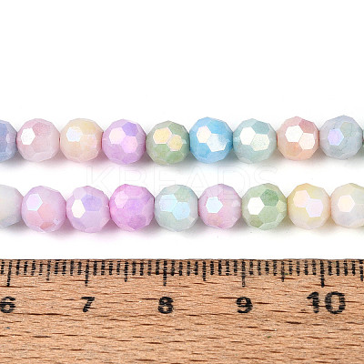 Anti-Tarnish Electroplate Glass Beads Strands X-EGLA-T021-6mm-15-12-1