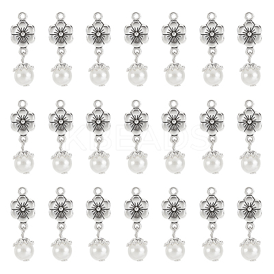 32Pcs Acrylic Imitated Pearl Pendants FIND-AR0003-35-1