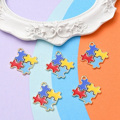 Alloy Enamel Pendants ENAM-YW0002-39B-1