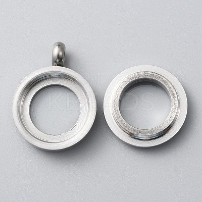 304 Stainless Steel Locket Pendants STAS-WH0044-13A-P-1
