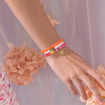 Stretch Charm Bracelets Sets BJEW-SZ0001-001-1