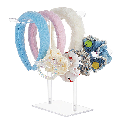 T-shaped Acrylic Headband Organizers ODIS-WH0001-37-1