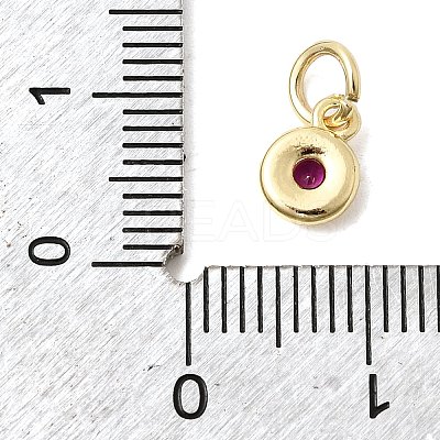 Brass Cubic Zirconia Charms KK-G554-02B-07-1