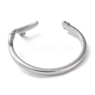 Non-Tarnish 304 Stainless Steel Open Cuff Rings RJEW-H219-01P-1