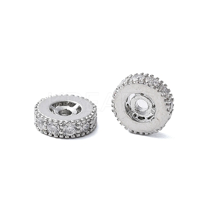 Brass Micro Pave Clear Cubic Zirconia Beads KK-Z059-01P-1