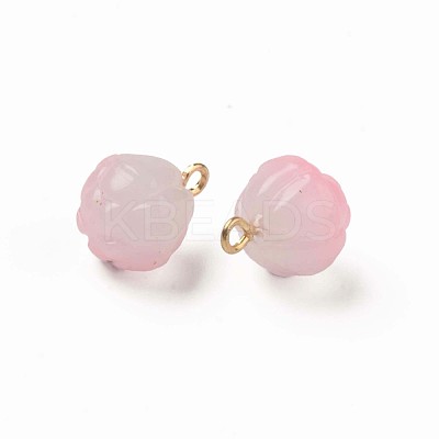 Two Tone Spray Painted Glass Pendants GLAA-Q092-05C-1