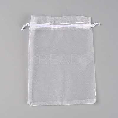Rectangle Organza Gift Bags LS-OP-WH0012-06A-1
