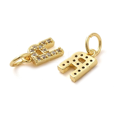 Brass Micro Pave Cubic Zirconia Pendants KK-M273-02G-R-1