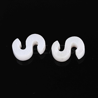 Natural Freshwater Shell Letter Charms BSHE-ZX007-02S-1