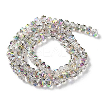 Transparent Electroplate Glass Beads Strands GLAA-Q099-C01-06-1-1