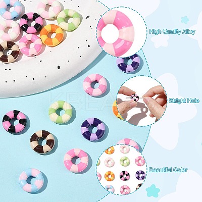18Pcs 9 Colors Baking Paint Alloy Beads FIND-CJ0003-38-1