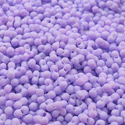 Macaron Color Opaque Frosted Glass Seed Beads SEED-K009-12B-14-1