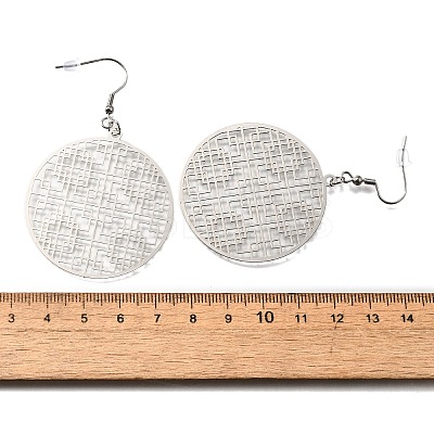 304 Stainless Steel Dangle Earrings EJEW-R015-01P-02-1