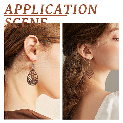 DIY Geometry Drop Earring Making Kit DIY-TA0003-79-1