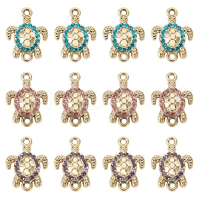 16Pcs Alloy Rhinestone Connector Charms ALRI-TA0001-38-1