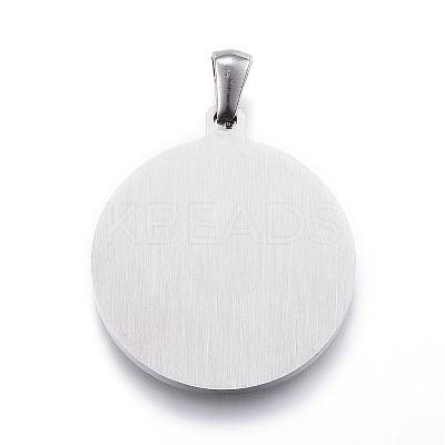 Non-Tarnish 304 Stainless Steel Pendants STAS-G124-08P-1