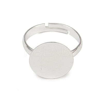 Brass Pad Ring Bases KK-EC022-14mm-S-RS-1